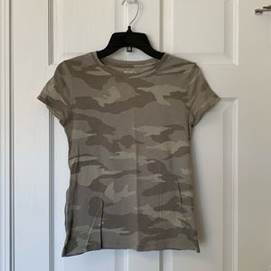 Athleta Organic Daily Camo Crew Top